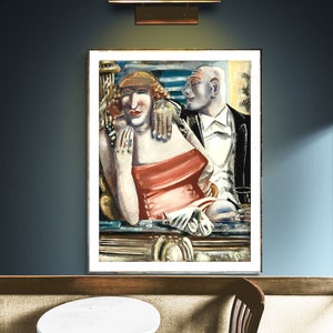 Couple in the Theatre by Paul Kleinschmidt Fine Art Print - Poster Paper, Canvas Print / Gift Idea