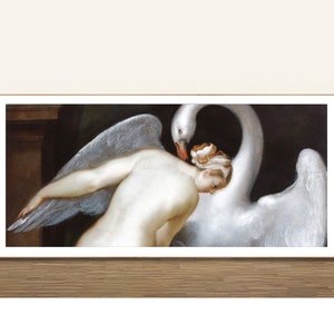 Leda y el cisne de Joseph Heintz el Viejo - Impresión artística - Póster o lienzo - Idea de regalo - Decoración de pared