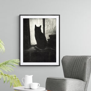 The Cat Vintage Poster Christopher Richard Wynne Nevinson Fine Art Print - Poster Paper or Canvas Print / Gift Idea