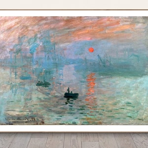 Impression, Sunrise by Claude Monet Fine Art Print, Seascape Poster, Impressionist Artwork, Nature Painting, Nautical Wall Décor
