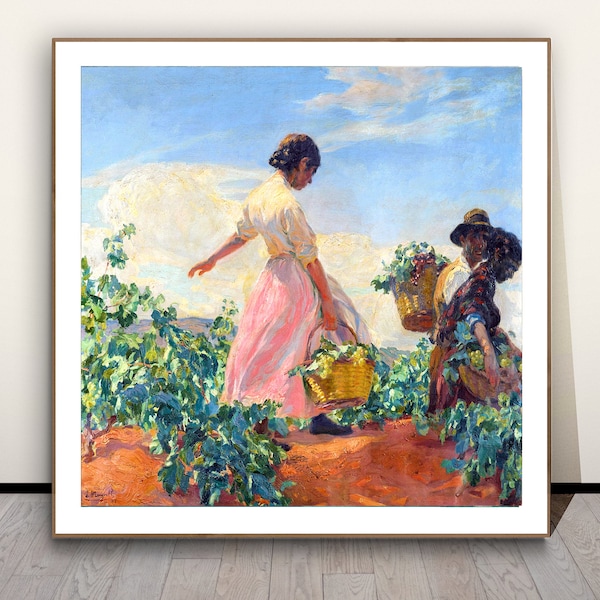La Vendimia, The Grape Harvest by Jose Mongrell Fine Art Print - Poster Paper or Canvas Print / Gift Idea / Wall Decor