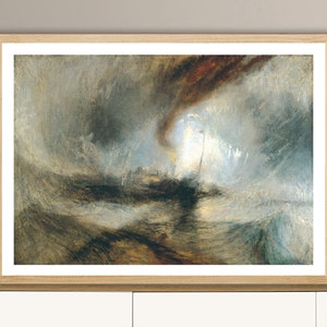 Tempesta di neve in mare J. M. W, Turner di Fine Art Print - Poster su carta o stampa su tela / Idea regalo / Decorazione da parete