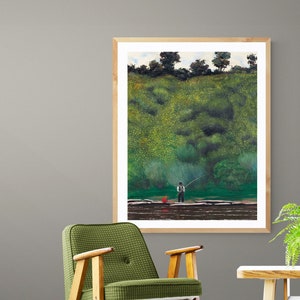 Les Genêts en Fleurs, Avallon de Felix Vallotton Fine Art Print - Papel de póster o Impresión de lienzo / Idea de regalo / Decoración de pared