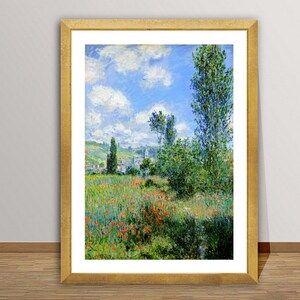 View of Vetheuil by Claude Monet Fine Art Print - Landscape Poster / Gift Idea / Wall Decor