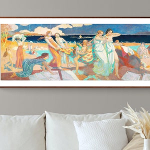 Les Jeux des Laveuses by Maurice Denis Fine Art Print - Poster Paper or Canvas Print / Gift Idea / Wall Decor
