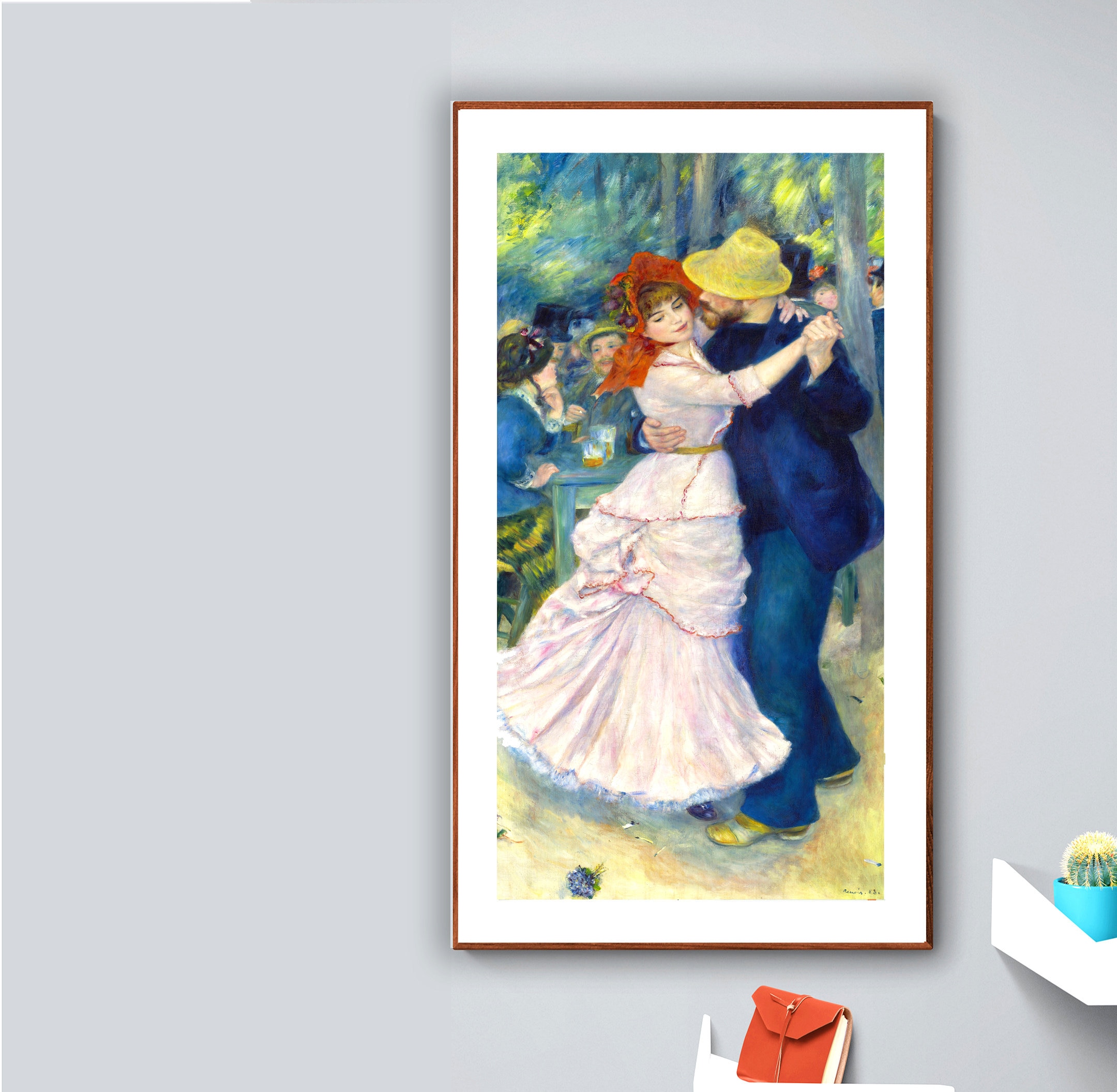Dance at Bougival by Auguste Renoir, Fine Art Print, Impressionist Poster, Figurative Artwork, Romantic Painting, Valentine's Day Gift