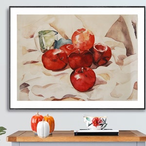 Apples and Green Glass by Charles Demuth Fine Art Print -  Poster Paper or Canvas Print / Gift Idea / Wall Decor