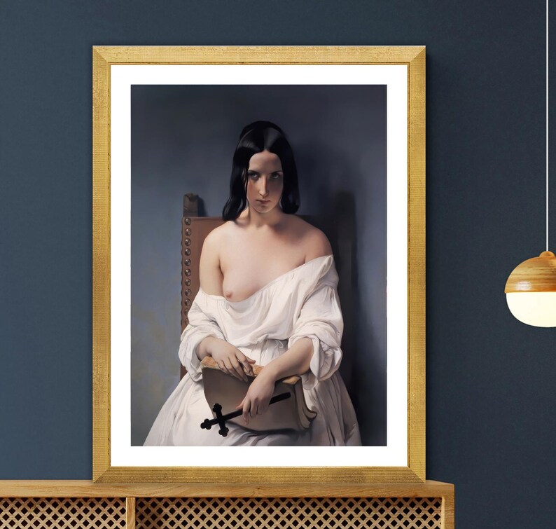 Francesco Hayez Meditation Fine Art Poster: Romanticism Painting image 2