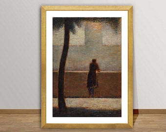 Georges Seurat:  A Man Leaning on a Parapet Fine Art Print