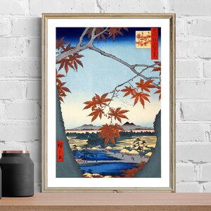 Maple Trees  by Utagawa Hiroshige Fine Art Print - Poster Paper or Canvas Print / Gift Idea