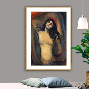 Madonna di Edvard Munch Fine Art Print - Carta per poster o stampa su tela / Idea regalo / Decorazione da parete