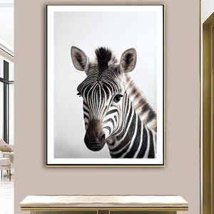 Zebra Head Fine Art Print - Animal Art, Zebra Poster /  Gift Ideas / Animal Wall Decor