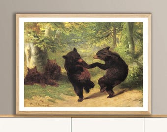 Dancing Bears Fine Art Print by William Holbrook Beard