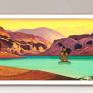 Lotus by Nicholas Roerich  Fine Art  Print - Poster Paper or Canvas Print / Gift Idea / Wall Decor