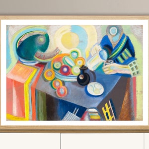 La Verseuse Portugaise  by Robert Delaunay Fine Art Print, Divisionist Artwork, Cubist Painting, Abstract Wall Décor
