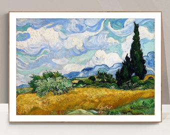 Van Gogh Wheat Field with Cypresses Fine Art Print