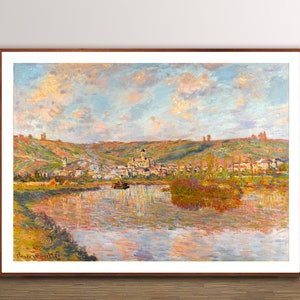 Late Afternoon, Vetheuil by Claude Monet, Fine Art Print - Poster Paper or Canvas Print / Christmas Gift