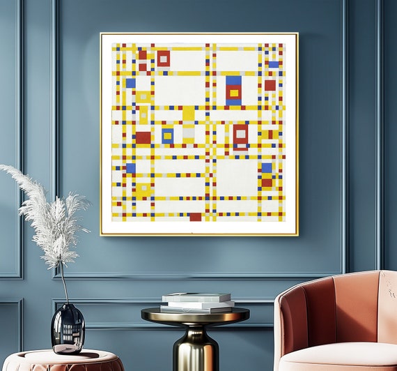 Mondrian Broadway Boogie Woogie Print: Abstract Cityscape