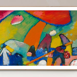 Strandszene, Beach by Wassily Kandinsky Fine Art Print -  Poster Paper or Canvas Print / Gift Idea / Wall Decor