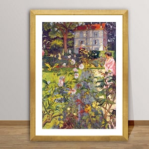 Tuin bij Vaucresson door Edouard Vuillard Fine Art Print - Landschapskunst / Cadeau-idee / Muurdecoratie