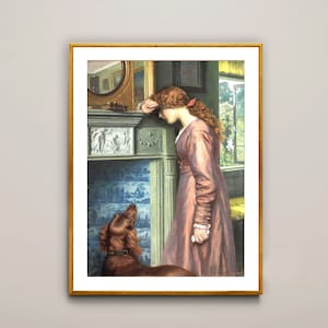 A Passing Cloud  by Arthur Hughes Fine Art Print - Poster Paper or Canvas Print / Gift Idea / Wall Decor