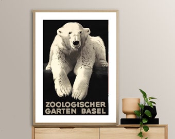 Zoologischer Garten Basel Vintage Poster - Art Print - Poster Paper or Canvas Print / Gift Idea / Wall Decor