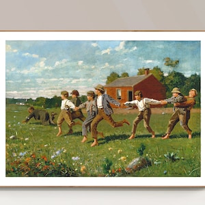 Snap the Whip by Winslow Homer Fine Art Print -  Poster Paper or Canvas Print / Gift Idea / Wall Decor