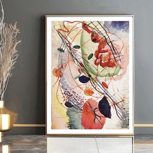 Aquarell by Wassily Kandinsky Fine Art Print - Abstract Art / Kandinksy Poster Gift / Colorful Modern Wall Decor
