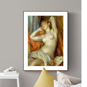 Sleeping Baigneuse by Pierre Auguste Renoir Fine Art  Print - Poster Paper or Canvas Print / Gift Idea / Wall Decor