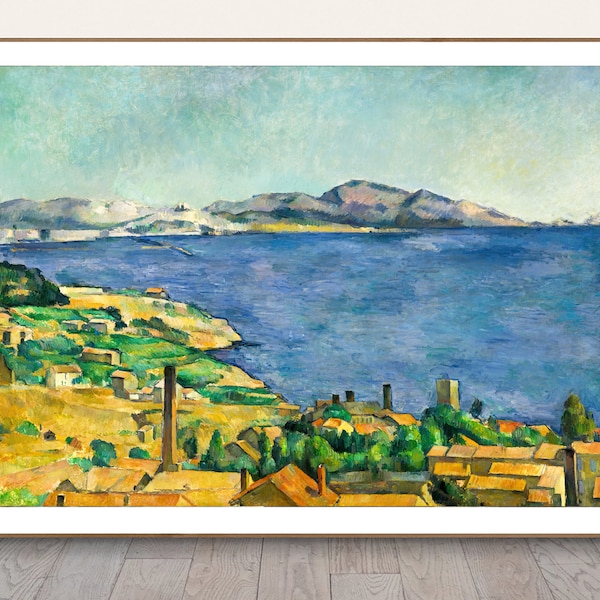 The Gulf of Marseilles Seen from L'Estaque by Paul Cezanne Fine Art Print -  Poster Paper or Canvas Print / Gift Idea / Wall Decor