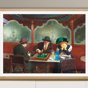 Les Joueurs de Jacquet Backgammon de Jean Beraud Bellas Artes Impresión - Cartel de juego / Idea de regalo / Decoración de pared