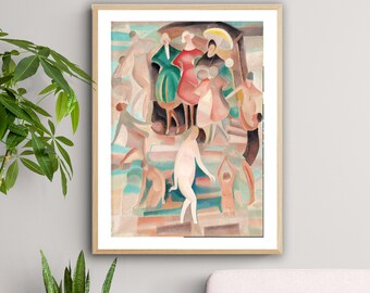 Lámina artística de Alice Bailly: Jeux d'Ete, Figuras en las escaleras (póster o lienzo)