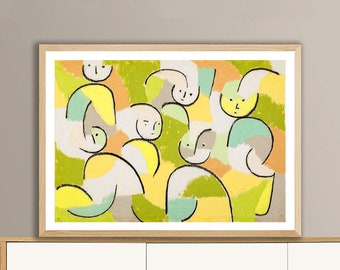 Sextett der Genien von Paul Klee Fine Art Print - Abstrakte Kunst / Geschenkidee / Wanddekoration