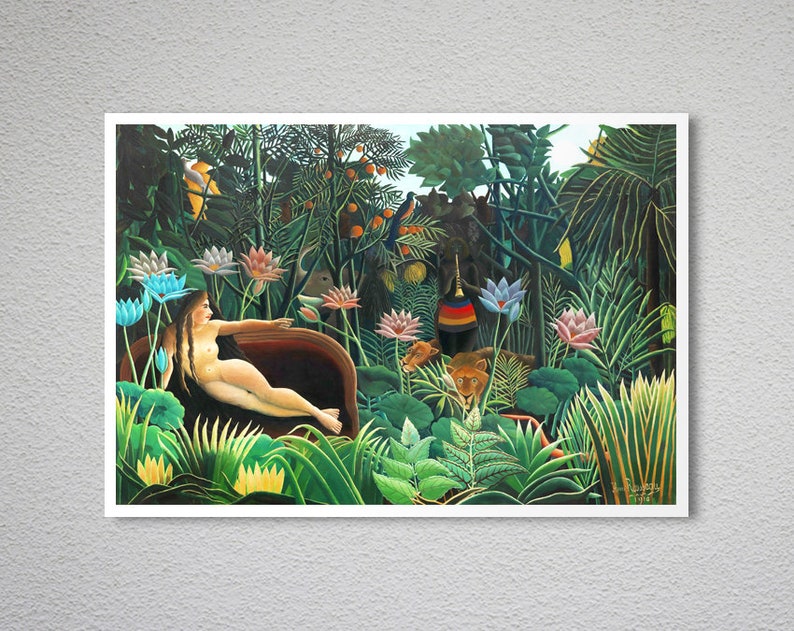 The Dream by Henri Rousseau Fine Art Print Poster Paper | Etsy