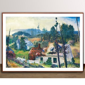 The Red Vine, Matinicus Island, Maine di George Wesley Bellows Fine Art Print - Carta per poster o stampa su tela / Idea regalo