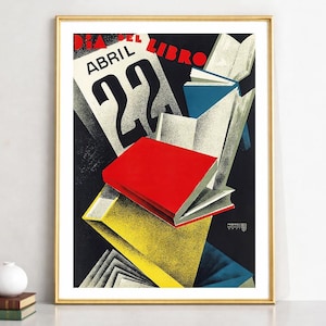 Dia del Libro (Book Day) Vintage Poster: Book Lover Gift