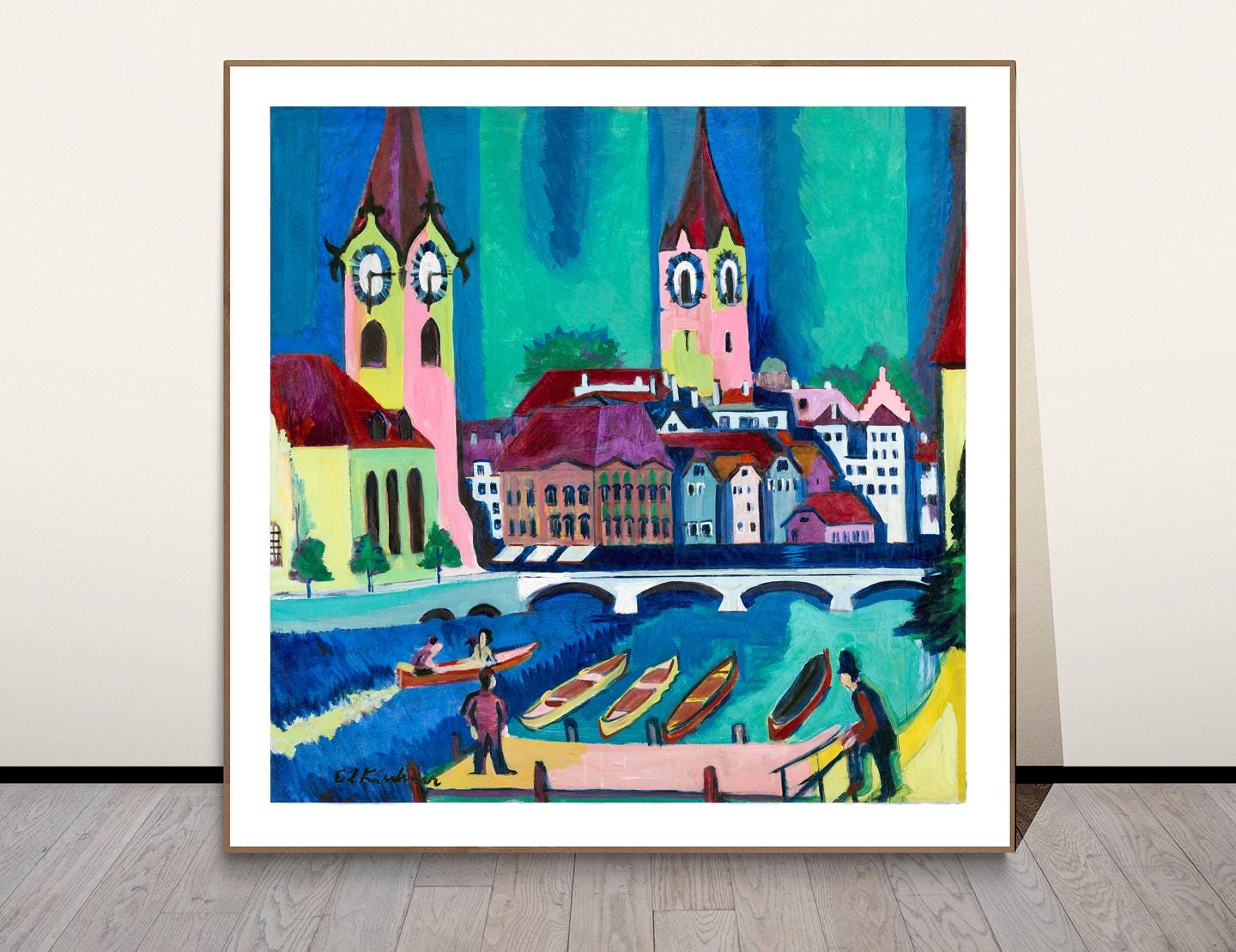 Zurich by Ernst Ludwig Kirchner Fine Art Print - Cityscape Art / Expressionist Art / Gift Idea / Colorful Wall Decor
