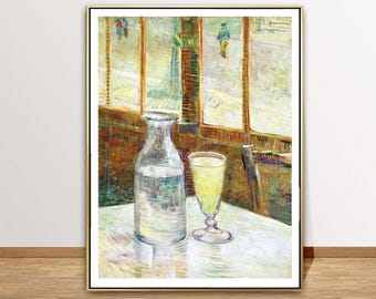 Van Gogh Absinthe Print: Cafe Table Still Life Art