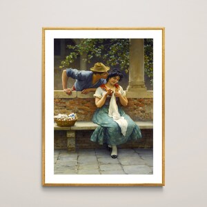 Amantes venezianos de Eugen von Blaas Impressão de belas artes - Papel de pôster ou impressão em tela / Idéia de presente / Decoração de parede