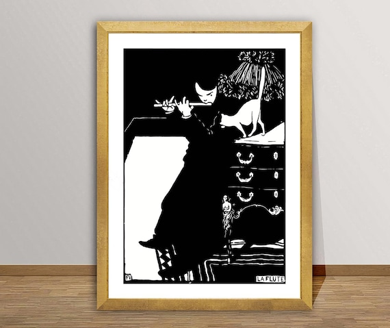 La Flute Fine Art Print di Felix Vallotton: opera musicale in