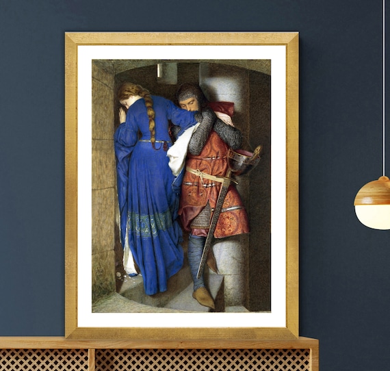 The Meeting on the Turret Stairs Art Print by Frederic William