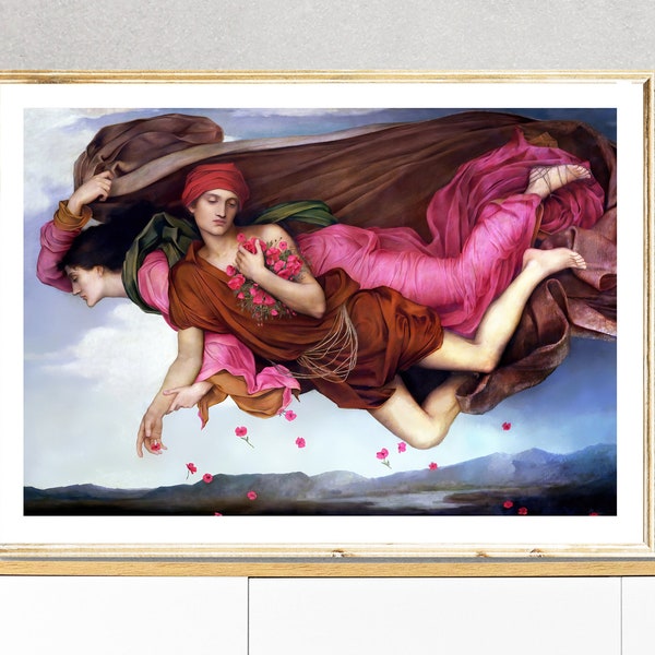 Night and Sleep by Evelyn de Morgan Fine Art Print - Poster Paper, Canvas Print / Gift Idea / Wall Decor