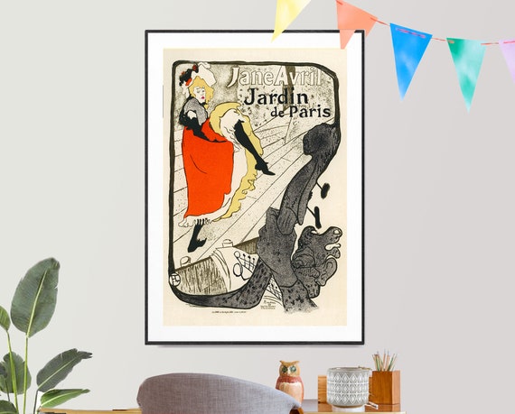 Jane Avril, Jardín de París - Toulouse Lautrec Impresión Art