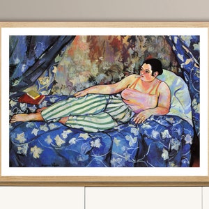 The Blue Room by Suzanne Valadon, Fine Art Print - Poster Paper, Canvas Print