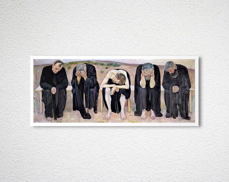 The Disappointed Souls by Ferdinand Hodler Fine Art Print Wall Décor, Figurative Artwork, Deco Interior image 3