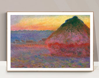Claude Monet 'Meule' Fine Art Print: Impressionist Landscape
