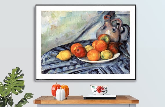 セザンヌの静物画「フルーツ」：ヴィンテージキッチンウォール