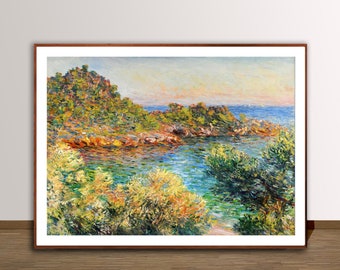 Pres Monte Carlo by Claude Monet Fine Art Print - Poster Paper or Canvas Print / Gift Idea / Wall Decor