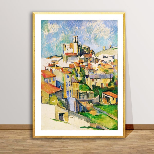 Gardanne, Aix en Provence, France by Paul Cezanne Fine Art Print -  Poster Paper or Canvas Print / Gift Idea / Wall Decor