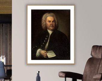 Johann Sebastian Bach by Elias Gottlob Haussman Fine Art Print - Poster Paper or Canvas Print / Gift Idea / Wall Decor